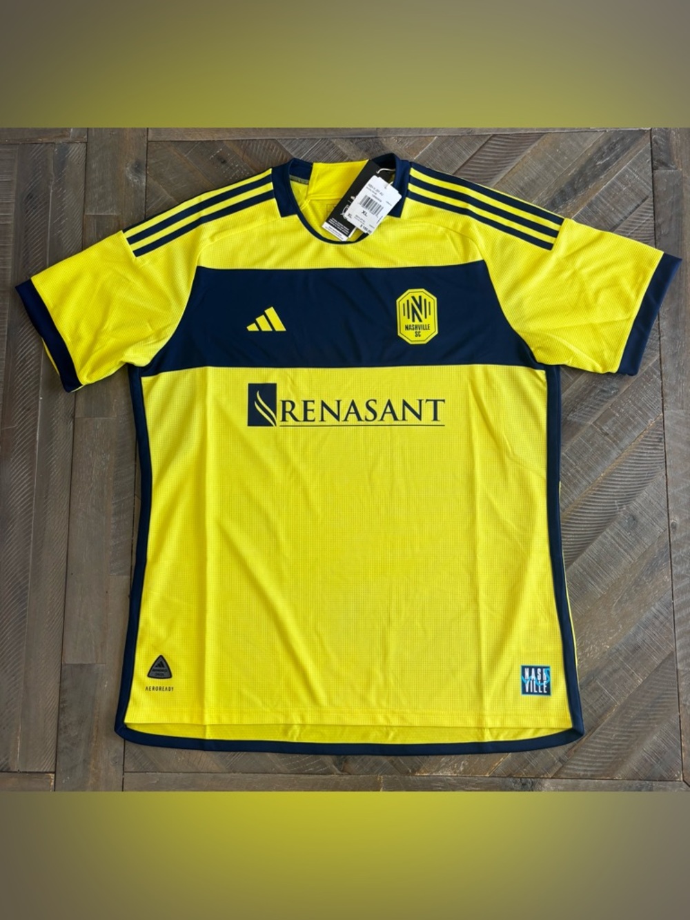 adidas Nashville SC Jersey Men's XL Short Sleeve Yellow